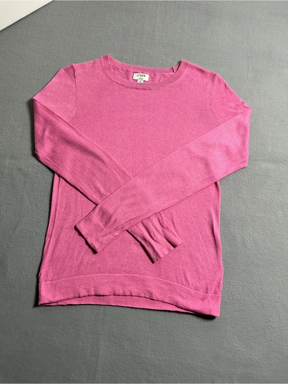 J.Crew Teddie Light Pink 100% Cotton Crewneck Sweater Women’s Small - Picture 9 of 9